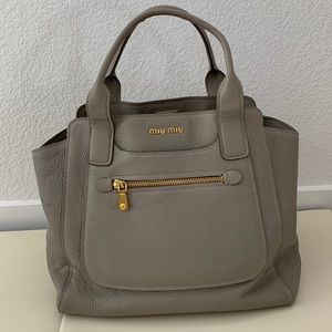 Miu Miu Leather Tote Bag